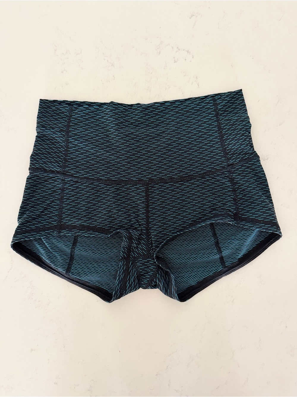 lululemon athletica High-Waist Shorts in Teal and Black